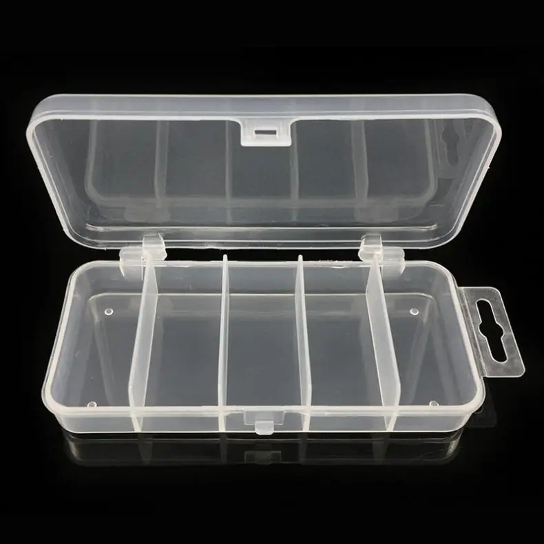 13.3 x 6.2 2.5cm 5 Compartments Multifunctional Fish Tackle Box for Fishing Lures Hooks Other Tools Jewelries Storage Boxes | Спорт и