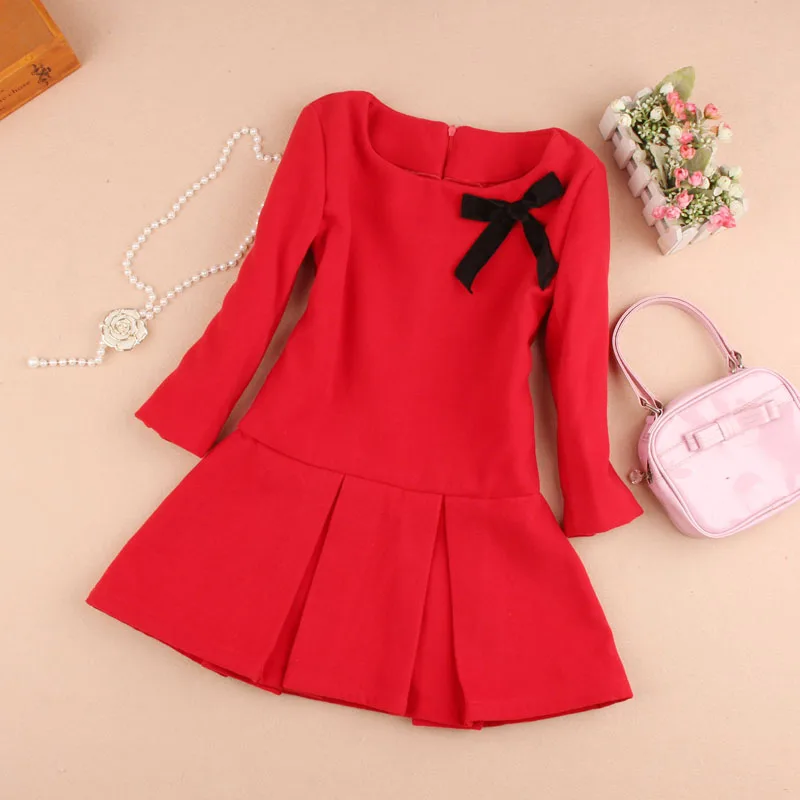 Коллекция 2019 года осенне-зимнее платье для девочек Одежда детей Детские платья