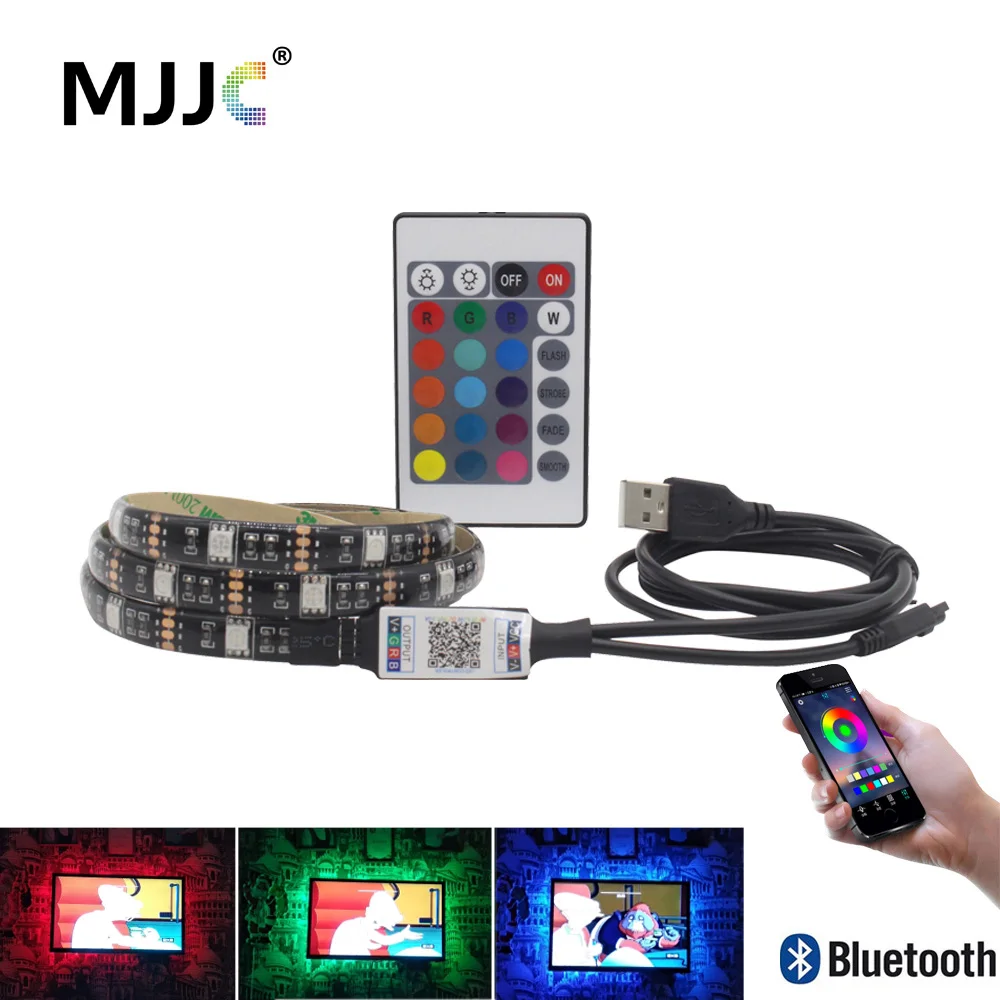USB Светодиодная лента 5050 SMD Bluetooth водонепроницаемое смещенное освещение 5 в Tira RGB