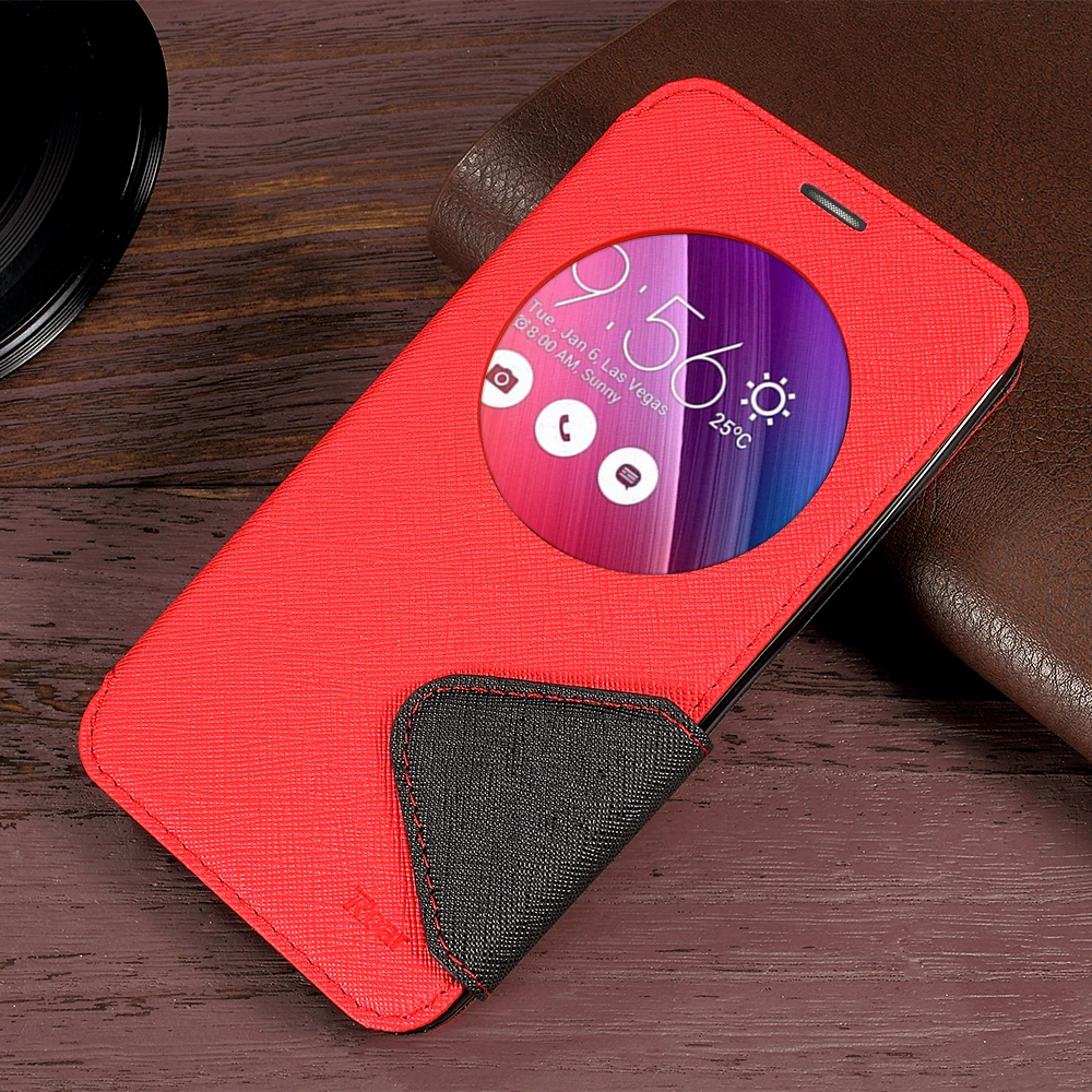 ROAR funda For Asus Z00LD ZE550KL Cover 5.5-inch Diary View Window PU Leather Case for Zenfone 2 Laser | Мобильные телефоны и