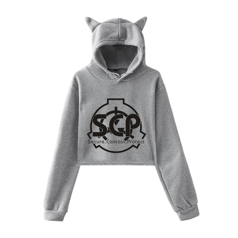 УКОРОЧЕННЫЙ ТОП Frdun Scp Foundation 2019 для женщин модное худи с принтом кота пикантное