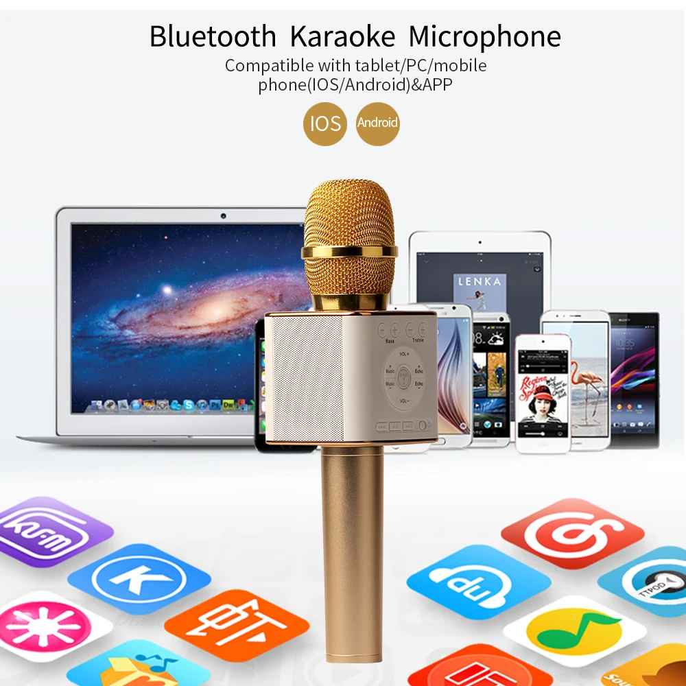 100% оригинал Tosing 04 беспроводной микрофон для караоке Bluetooth динамик 2 в 1 ручной поет