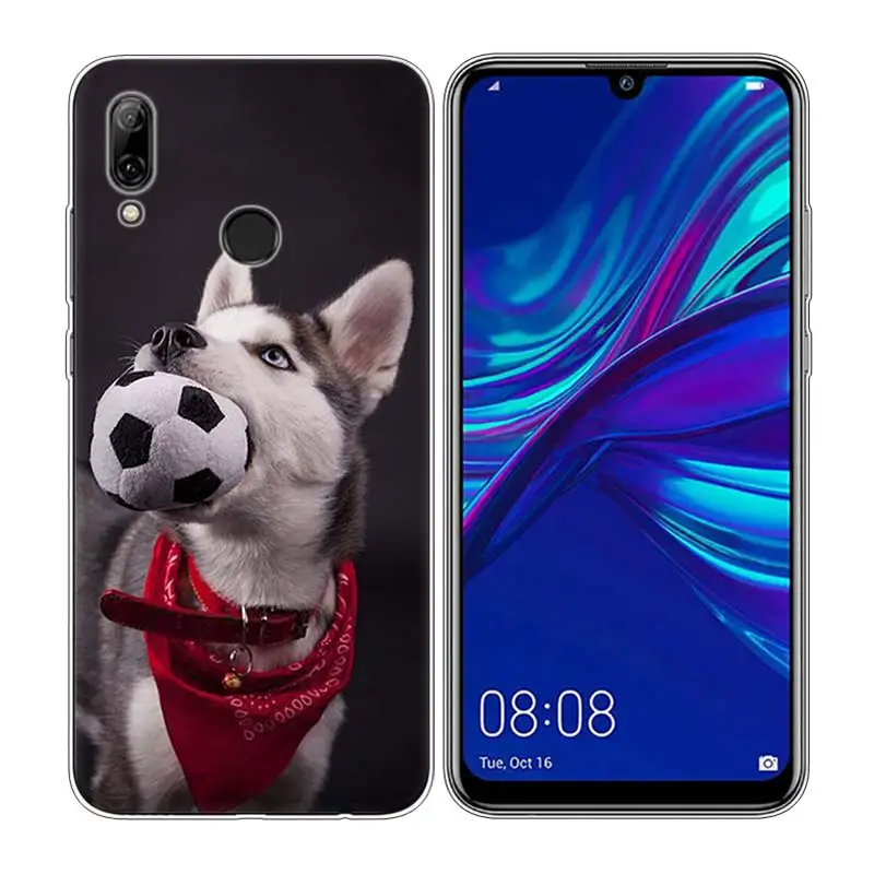 Style 10 Силиконовый чехол для телефона с милой собачкой из материала Хаски для huawei P30 Lite P Smart Honor 7A 8 8A 8C 8X 10i Y5 Y6 Y7 Y9 Pro - Цвет: Style 10