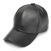 unisex solid men women baseball cap pu leather hip hop snapback caps hats for men baseball caps 2019 black adjustable sun hat