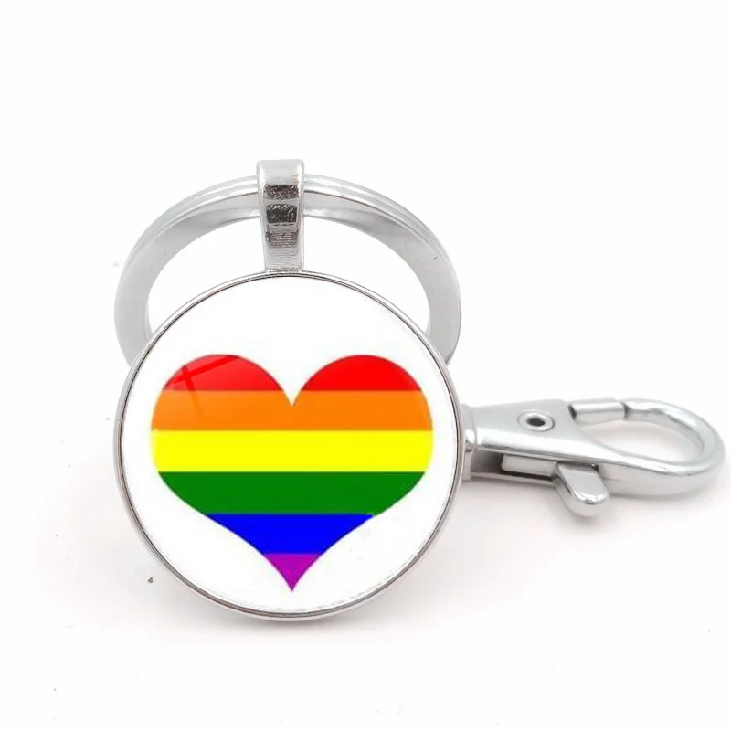 Gay Pride Радужный Флаг модный брелок ЛГБТ гордость бижутерия со стеклянными