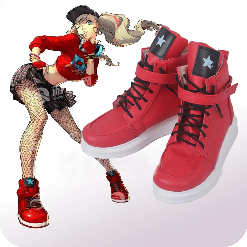 Красные ботинки для косплея Persona 5: Танцующая Звезда ночь Энн такамаки взрослых