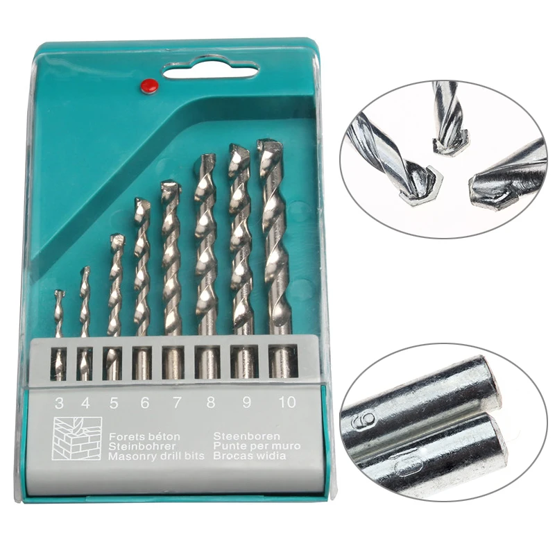 

Высокоскоростные стальные сверла ZENHOSIT, 8 шт., набор инструментов, метрические спиральные сверла 3-10 мм для металлообработки, деревообработки...