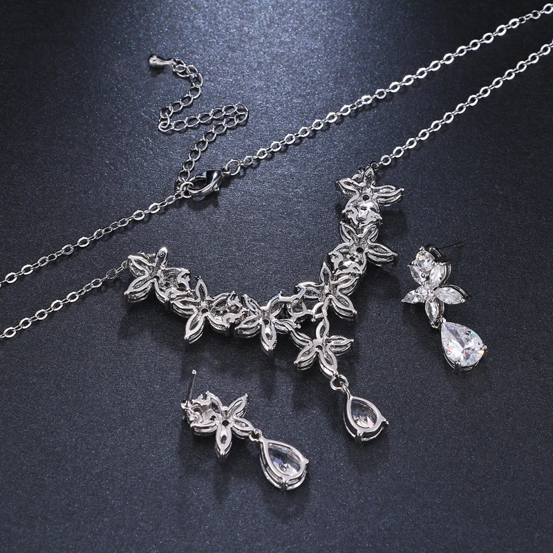 GMGYQ Nigerian Jewelry Set For Women Cubic Zirconia 2 Piece Fashion Sets Womens Accessories | Украшения и аксессуары