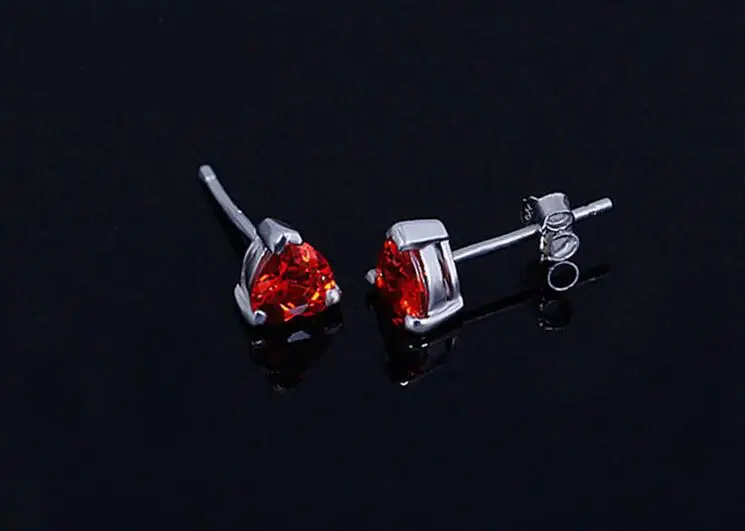 Женские серьги с красным гранатом и кристаллами|earrings plastic|earrings topazearring bridal |