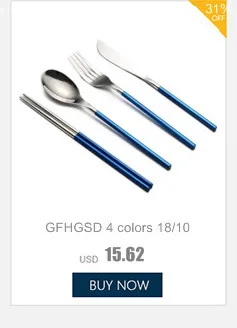 GFHGSD Новинка, 4 шт., столовые приборы из нержавеющей стали золотого цвета, столовая ложка, нож для стейка, вилка, Европейский роскошный золотой нож, вилка, чайные ложки, столовая посуда
