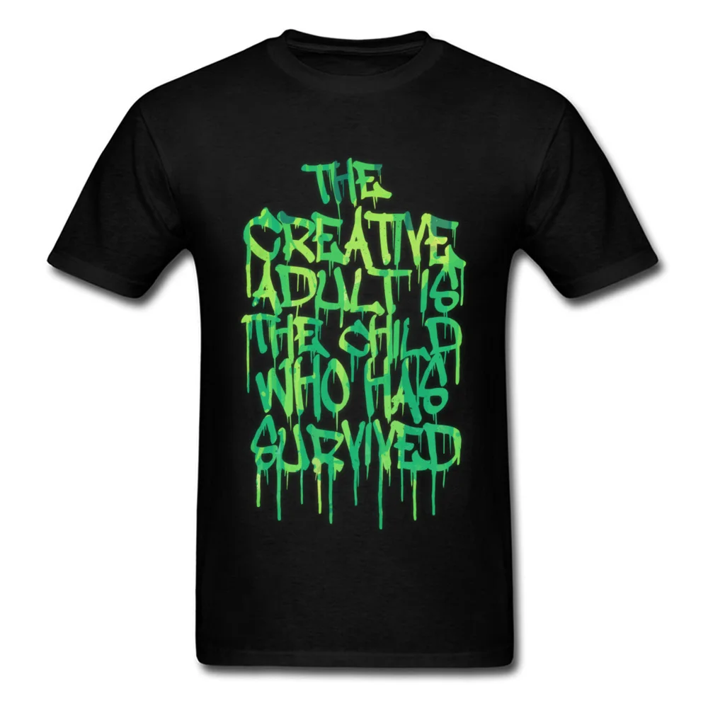 Зеленые художественные футболки с принтом в виде капель и букв Мужская Весенняя