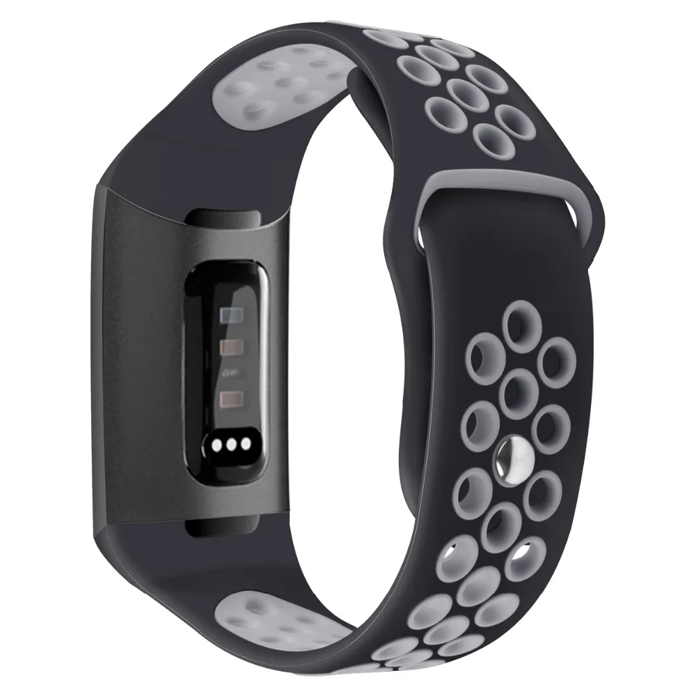 Мягкий силиконовый ремешок для часов с воздушными отверстиями Fitbit Charge 3 сменный