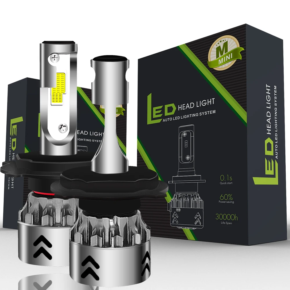 EURS Mini6 2 шт. автомобиль лампы для передних фар Led H1 H4 H7 40W 12V/24V Автомобильные