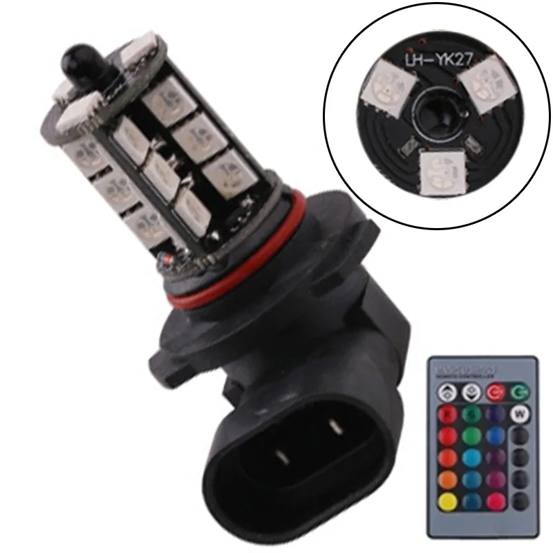 Новые качественные товары 2 шт. 27SMD многоцветный RGB 5050 H11 H8 H7 9006 9005 светодиодные