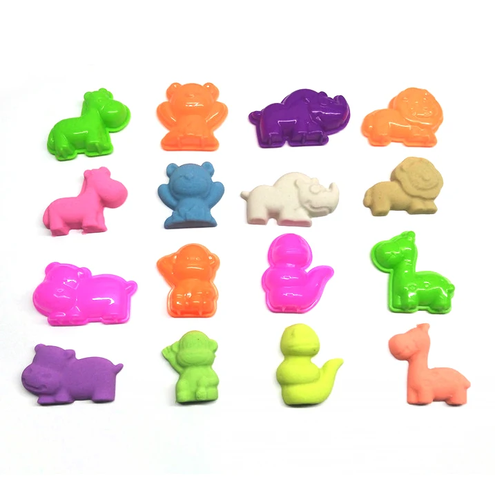 8 шт 6 см цвет животное обезьяна Лев Модель песка светильник динамическая глина