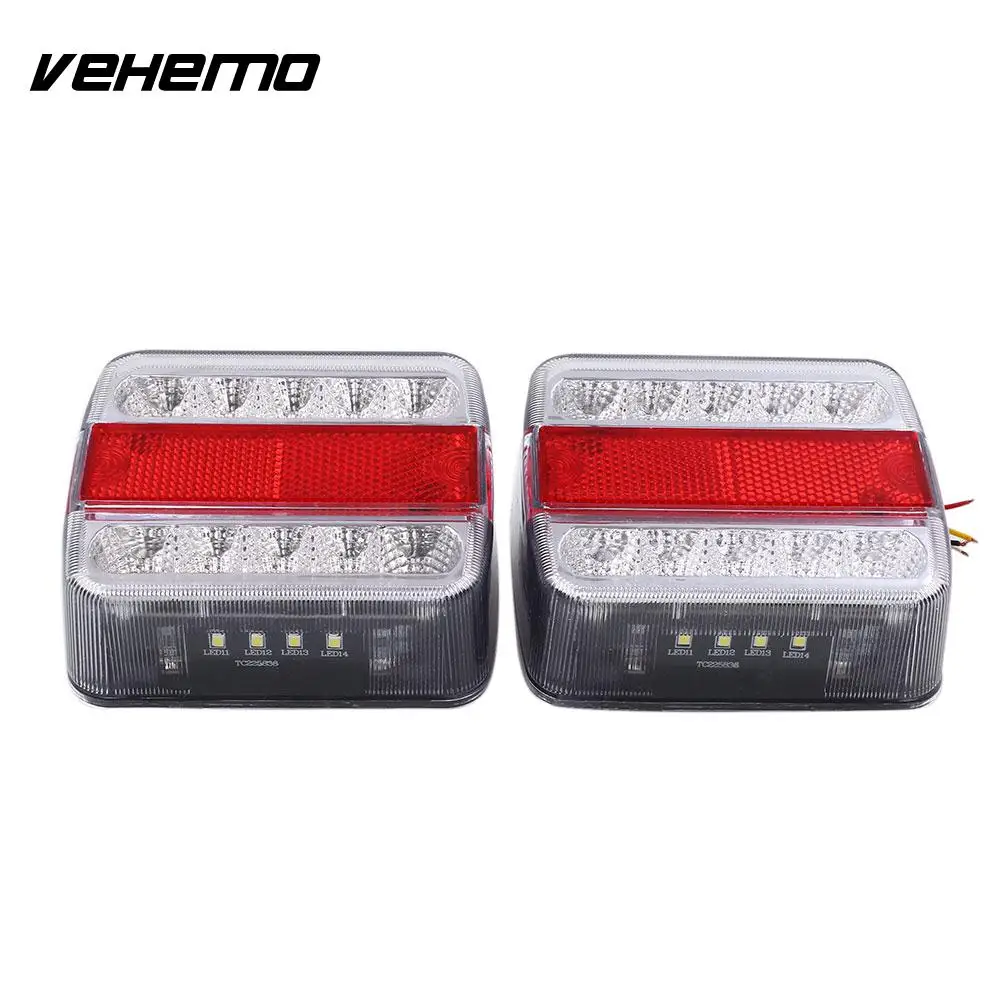 2Pcs 14 LED Rear Tail Light Lamp Car Trucks Trailer Van Trike DC12V Waterproof | Автомобили и мотоциклы