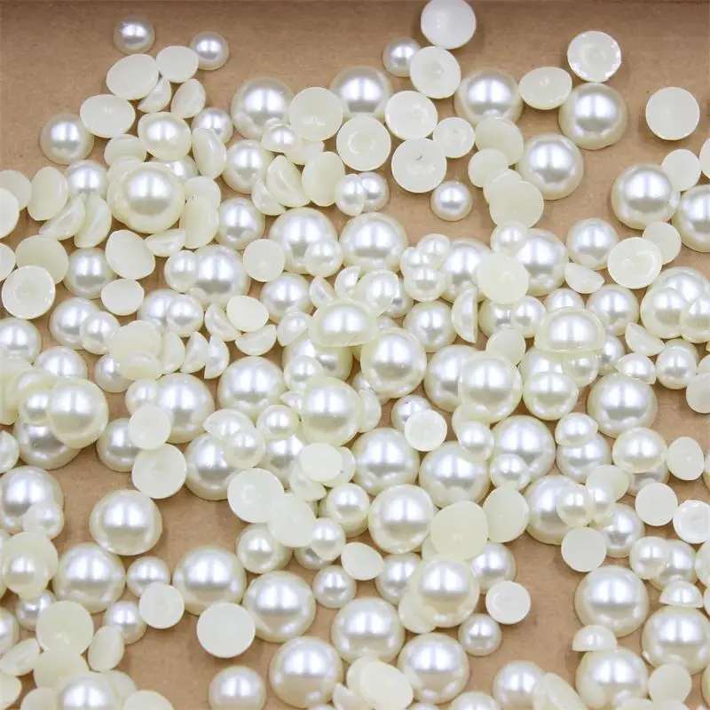 6mm 8mm 10mm KSCRAFT смешанные размеры ABS immitation украшение из жемчуга для скрапбукинга бумаги ремесленные товары, карточка делая - Цвет: 6mm 8mm 10mm