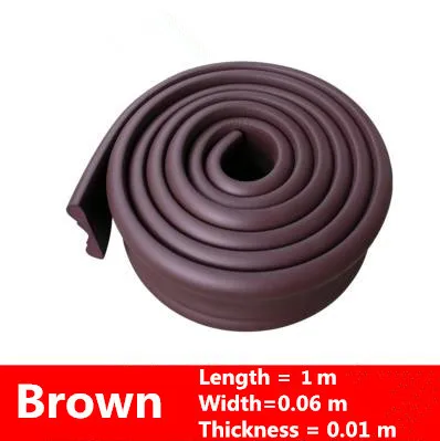 Brown 1m x 6cm Обои линия талии декоративная линия угловая линия самоклеющиеся рамки полосы Детский сад Дети анти-столкновения наклейки на стену - Цвет: Brown 1m x 6cm