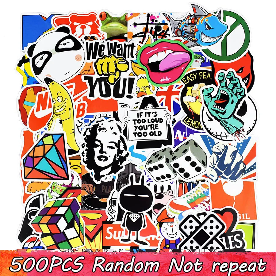 500 шт. наклейки для скейтборда ноутбука чемодана мотоцикла спальни | Игрушки и