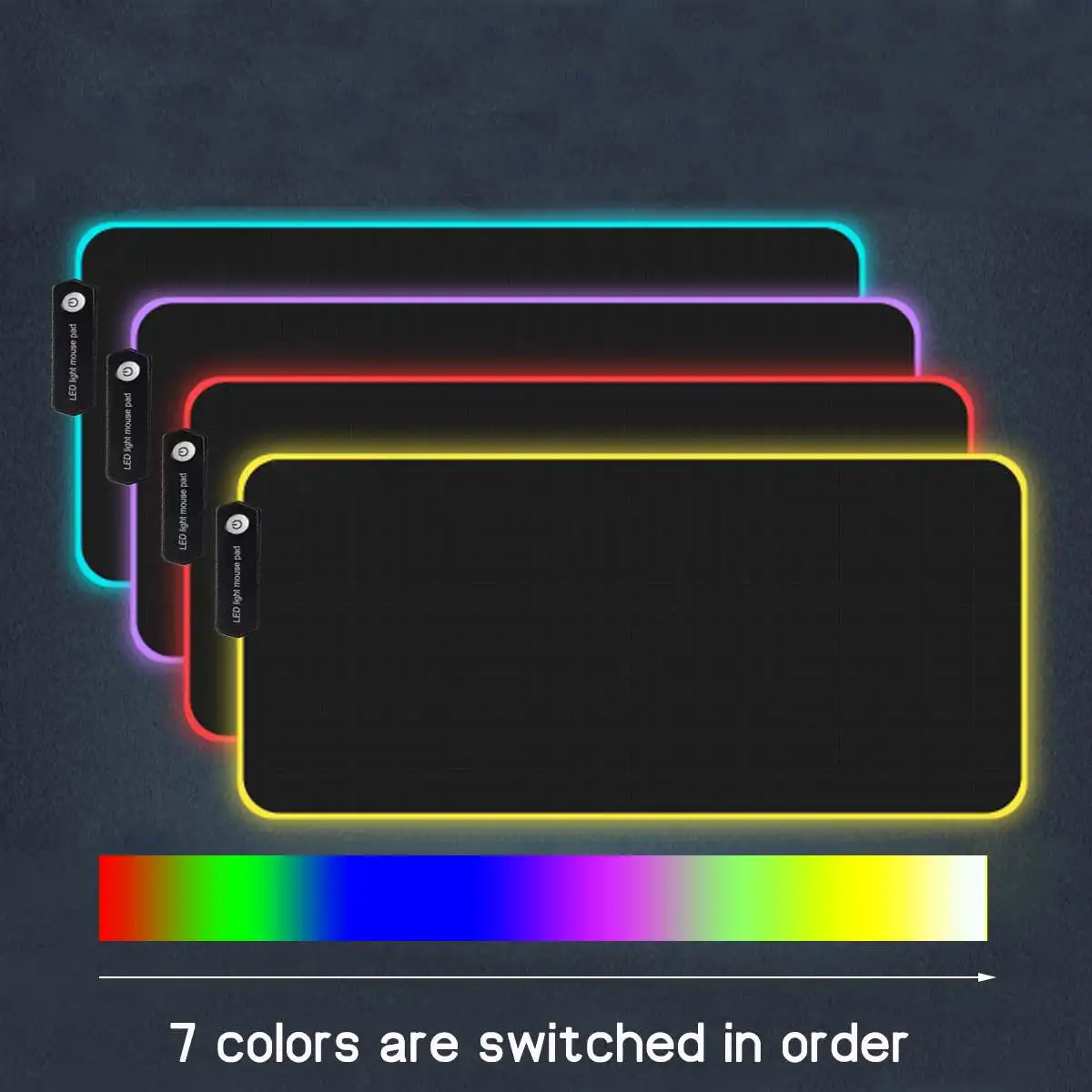 Большой RGB светодиодный игровой коврик для мыши геймерский Ной подсветильник кой
