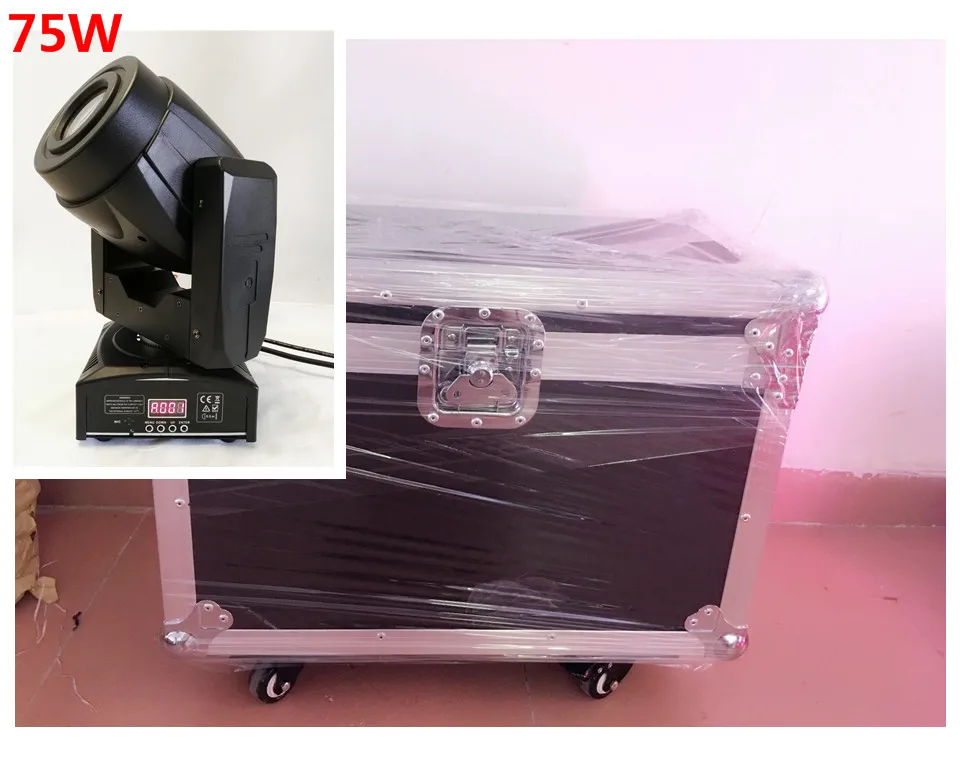 4 pz/lotto con кейс для полетов 1 м cavo Dmx 75 Вт Testa Mobile 3 Faccia PrisS pentola Fase di Illuminazione|cavo dmx|flight