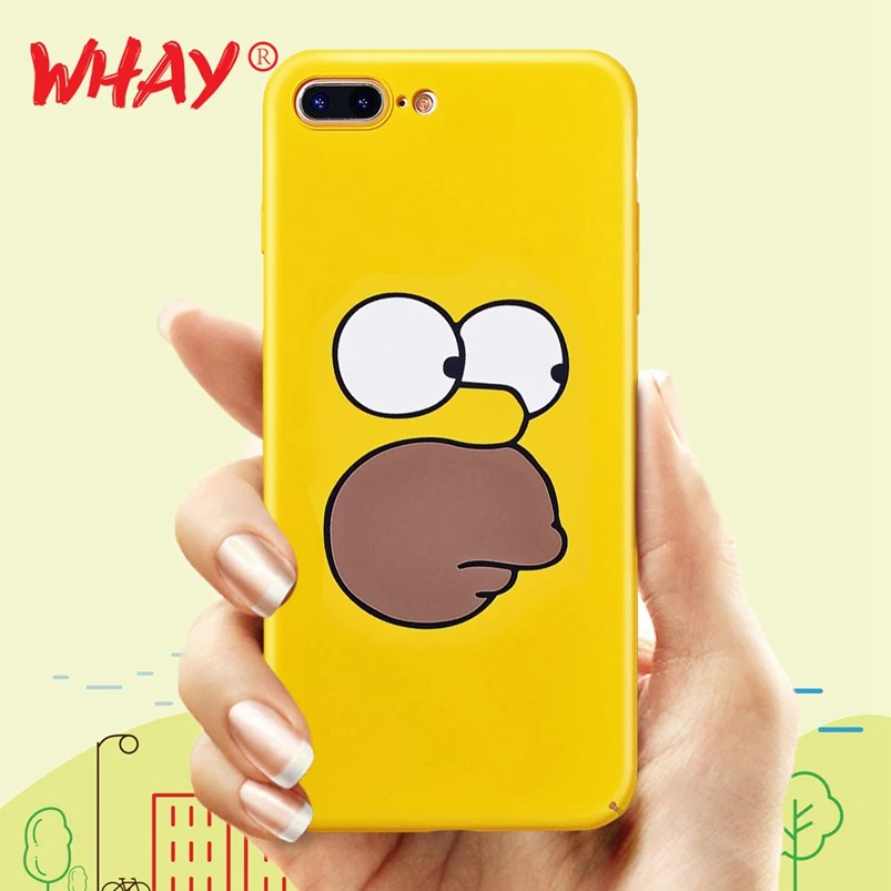 Желтый милый чехол для iPhone 8 Plus жесткий из поликарбоната Роскошный телефона iPhone8 X