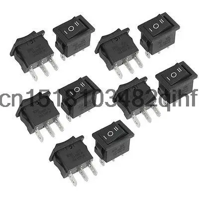 

10 Pcs ON-OFF-ON SPST 3 Pin Snap In Rocker Switch 6A/250V 10A/125V AC