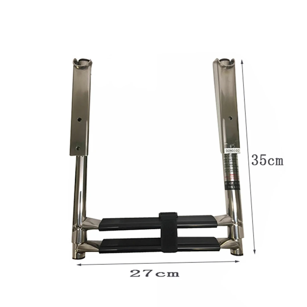 Нержавеющая сталь 2 шаг телескопическая лодка лестница морской транец посадка лестница 60*27 см складные лестницы