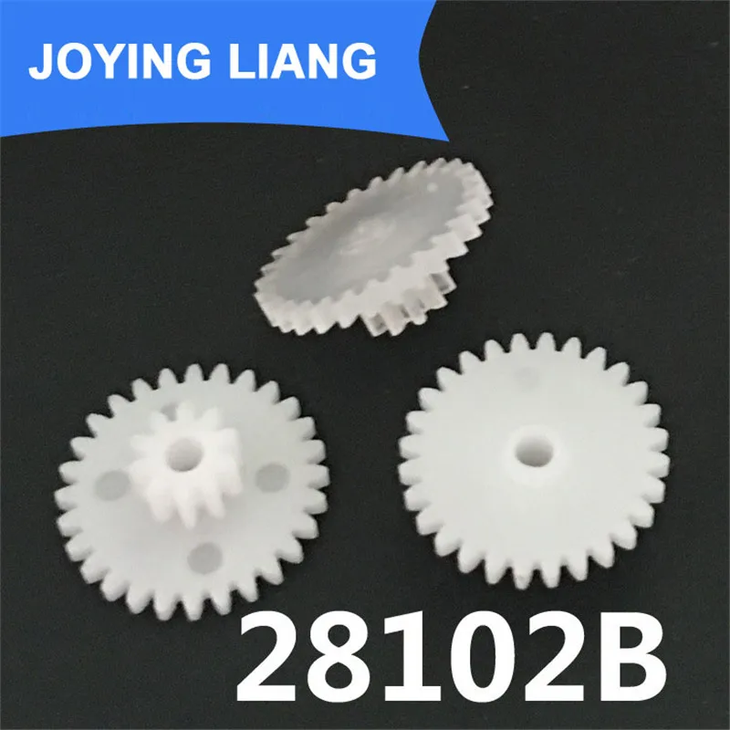 

28102B Gear Module 0.5 Plastic Gear Double Cone 28T/ 10T Loose 2mm Shaft Hole Gear Wheels (Factory Wholesale 2500pcs/lot)