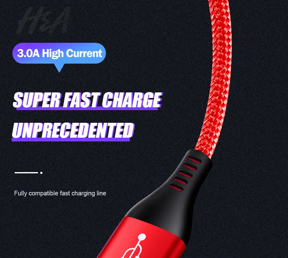 H& A 3A Тип C быстрое зарядное устройство кабель для huawei P20 lite usb type-C кабель передачи данных для быстрой зарядки для huawei mate 10 20 pro зарядное устройство Шнур