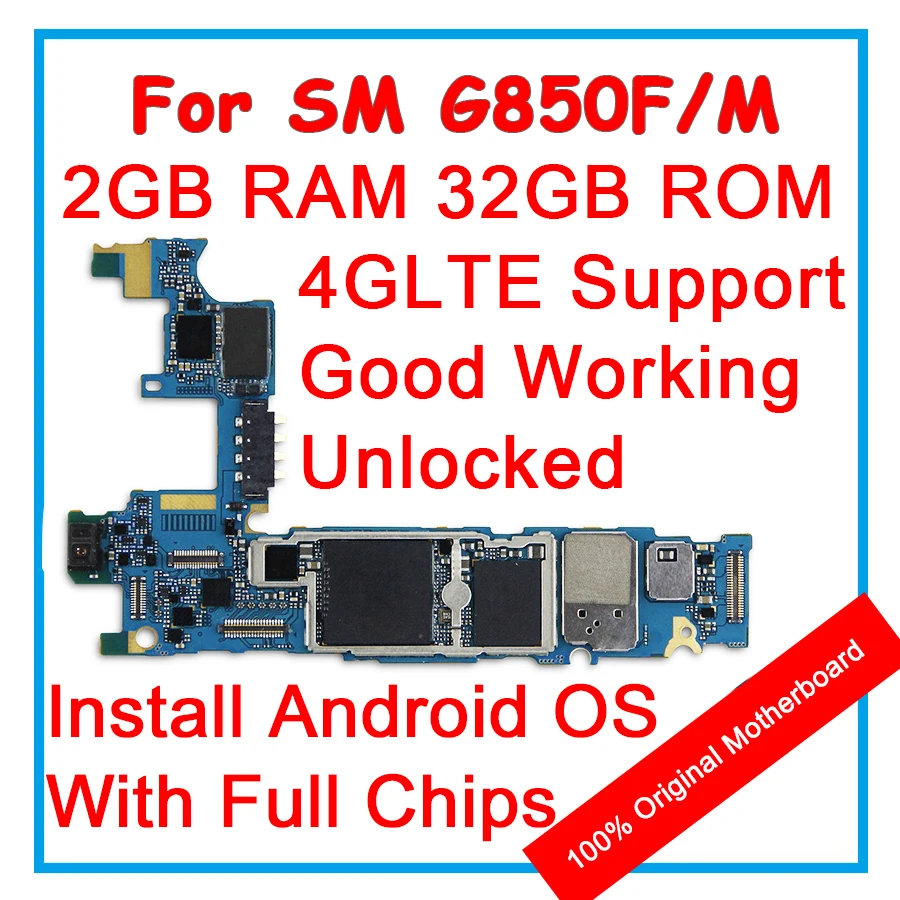 Для Samsung Galaxy Note 4 Mini Alpha G850F G850M 32 ГБ ROM 100% оригинальная материнская плата с