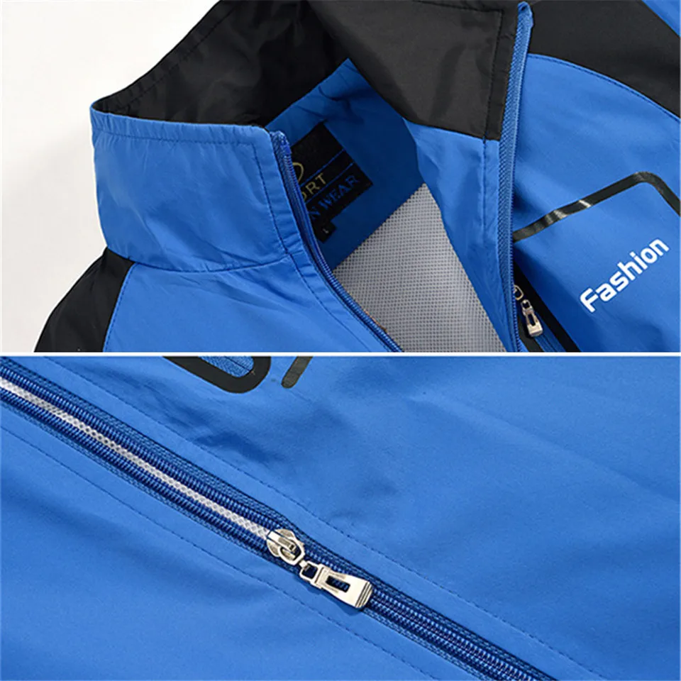 Mens Tracksuit Spring Autumn Sets Long Sleeve Leisure Thin Track Suit New Sportswear for Male Coat+Pants Large Size L-5XL | Мужская