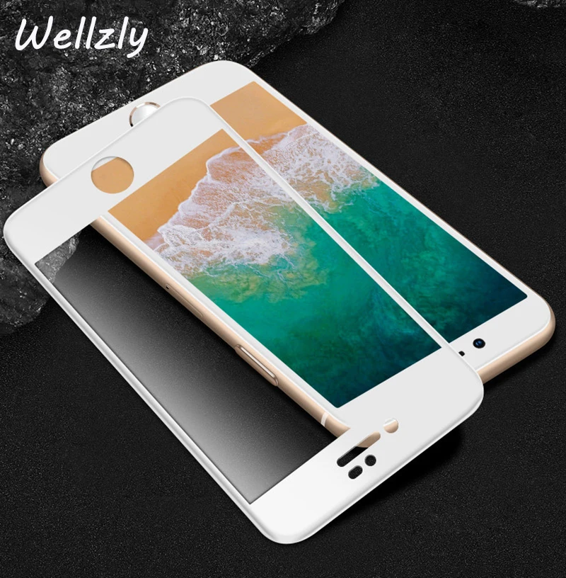 Wellzly 3D для iphone 6 6s 7 8 x стекло закаленное на plus полное покрытие протектор экрана