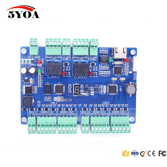Система контроля доступа RFID TCP/IP панель к дверям контроллер интерфейсу LAN для двух