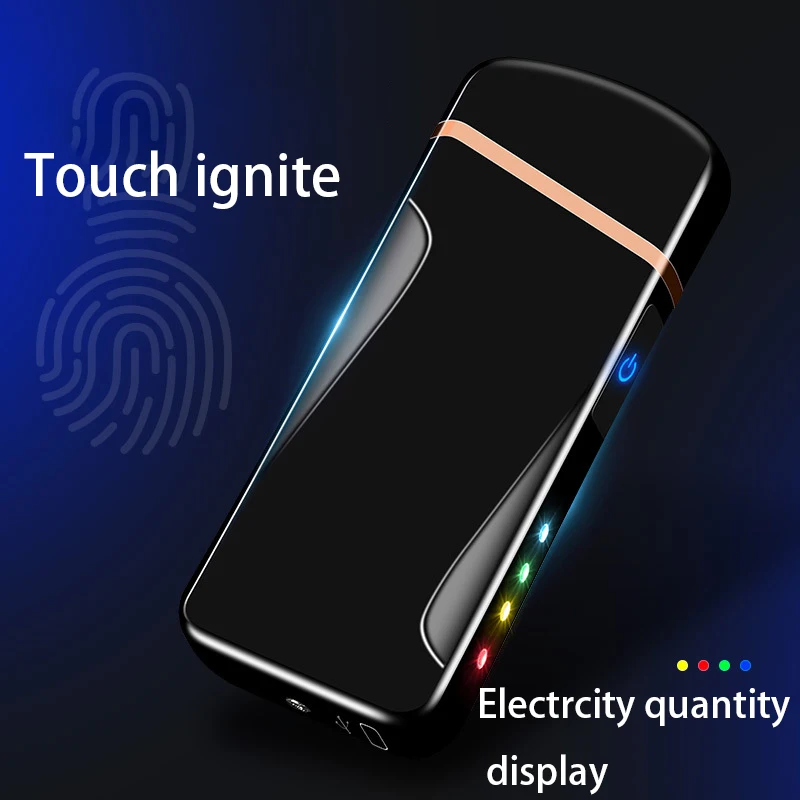 

New Double Arc Lighter For Rechargable Windproof Electronic USB Lighter engrave