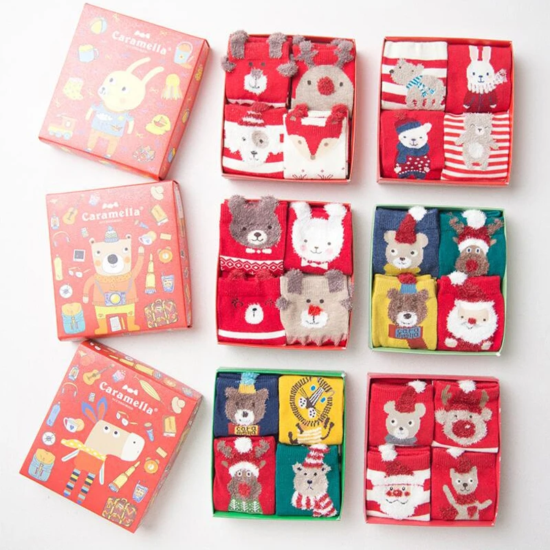 Носки детские х/б 4 пары на осень/зиму|children socks|cotton cartoonkids boy socks |