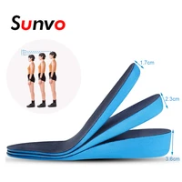sunvo pu height increase insoles invisible cushion height lift adjustable cut shoe heel pads taller inserts for women men unisex