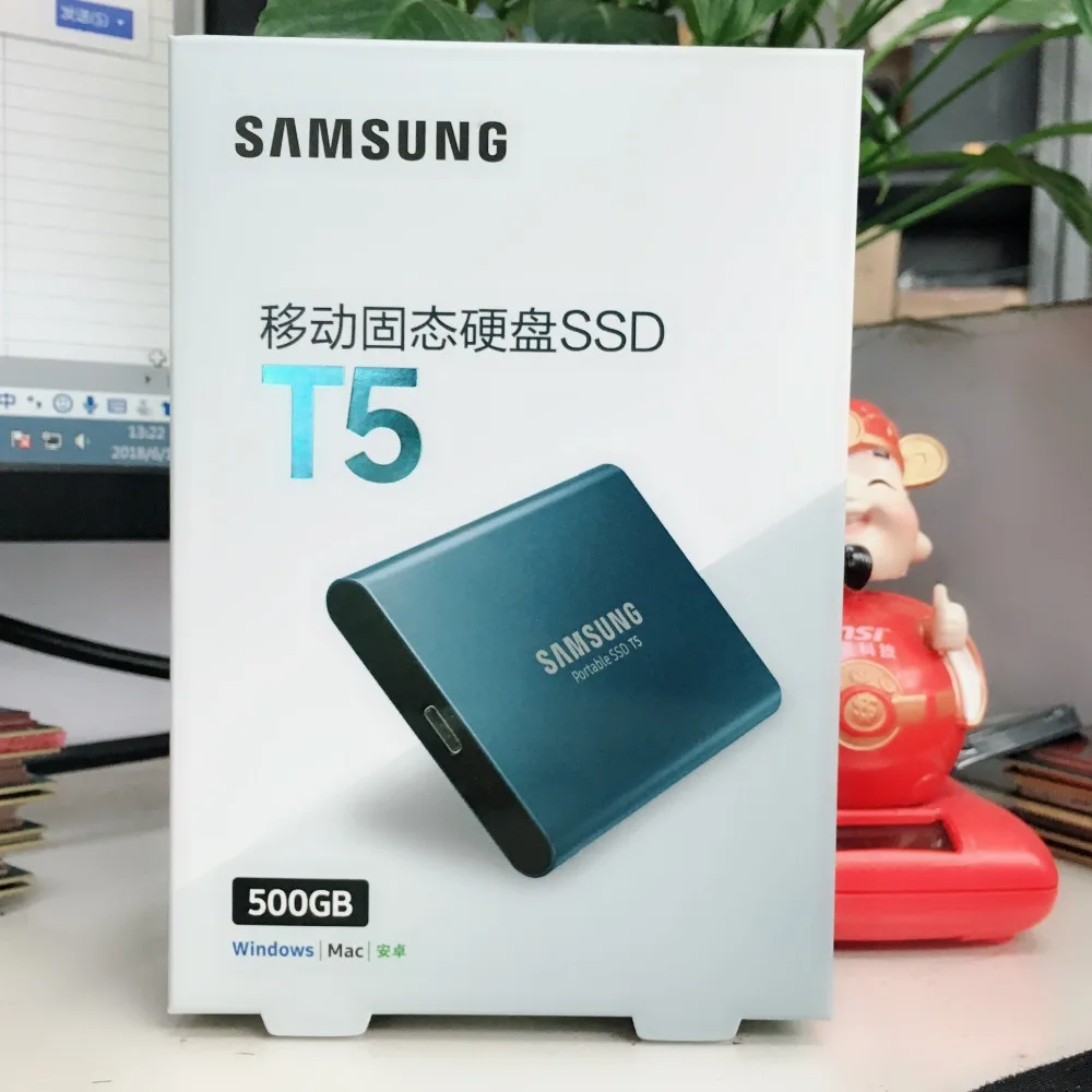 Samsung портативный ПК T5 SSD 250GB 500GB 250G 500G Внешние твердотельные накопители SSD USB 3,1 T5 1 ТБ 2 ТБ