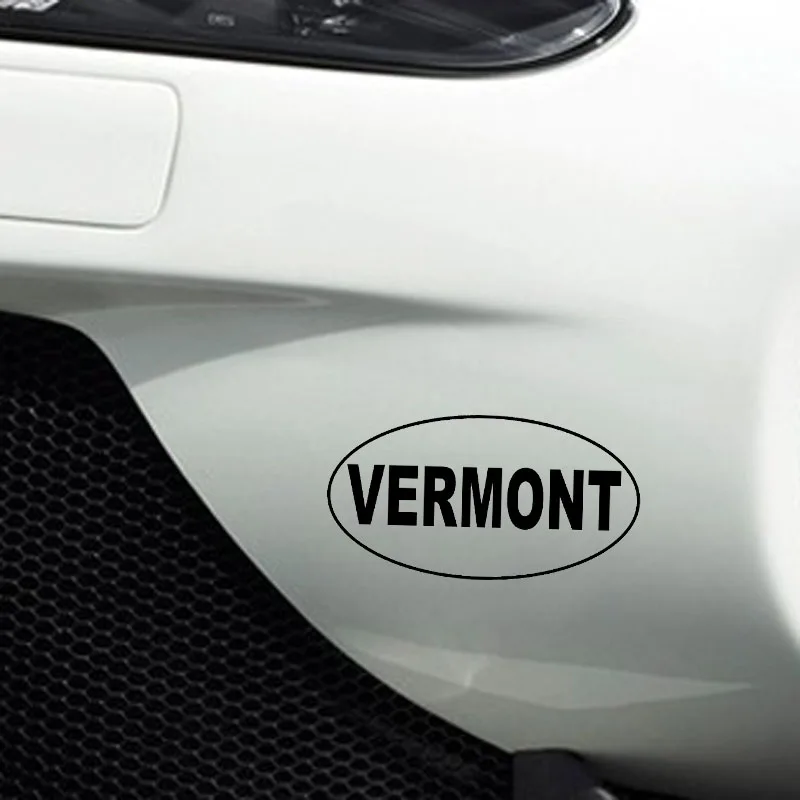 YJZT 14 5 см * 7 VERMONT овальные автомобильные наклейки виниловые черный серебристый