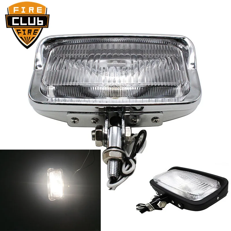 

motorcycle square size for Harley Cafe Racer Bobber For Triumph Cruiser head light lamp parts universal front headlight lamp