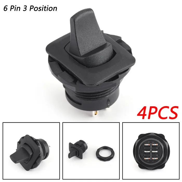 4PCS R13-405D Areyourshop 1/4 шт. тумблер 2/3/4/6 Pin 2/3 позиции 6A/125VAC 3A/250VAC 10A/125VAC 6A/250VAC переключатели разъемы - Цвет: 4PCS R13-405D