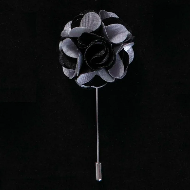 No.14 lapel pin Тканевая булавка на лацкане, ручная работа, два цвета, смешанная ткань, для мужчин и женщин, для костюма, игла, брошь, 15 цветов, модная, многофункциональная брошь на булавке - Окраска металла: No.14 lapel pin