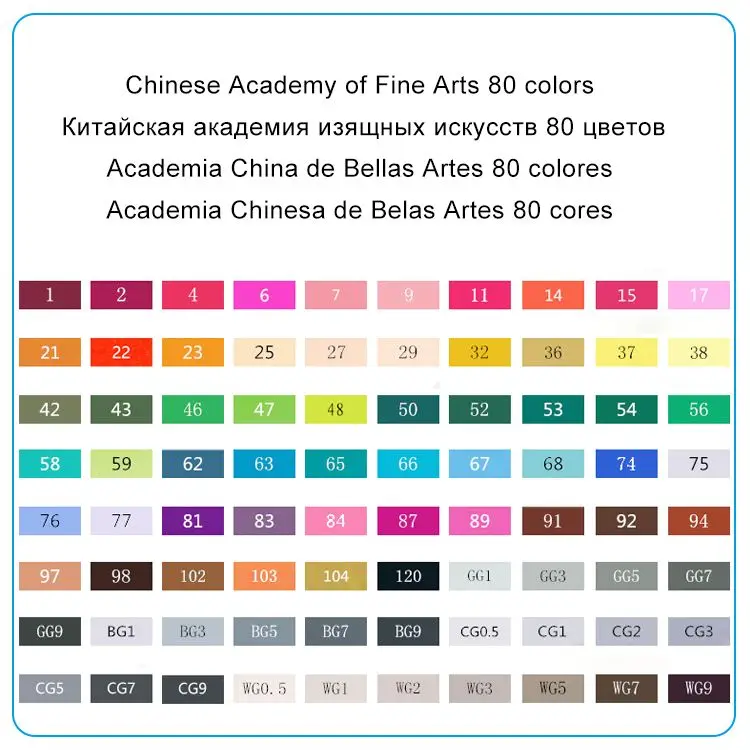 Universal 80 colors TOUCHNEW 30/40/60/80 Цвета маркер для рисования на спиртовой основе Маркеры Набор ручек для рисования манга двойной головой художественный эскиз маркер ручки для дизайна - Цвет: Universal 80 colors