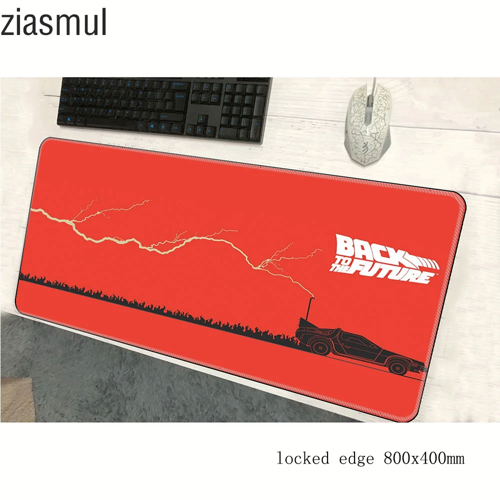 back to the future padmouse 800x400x3mm gaming mousepad game thick mouse pad gamer computer desk anime mat notbook mousemat pc | Компьютеры