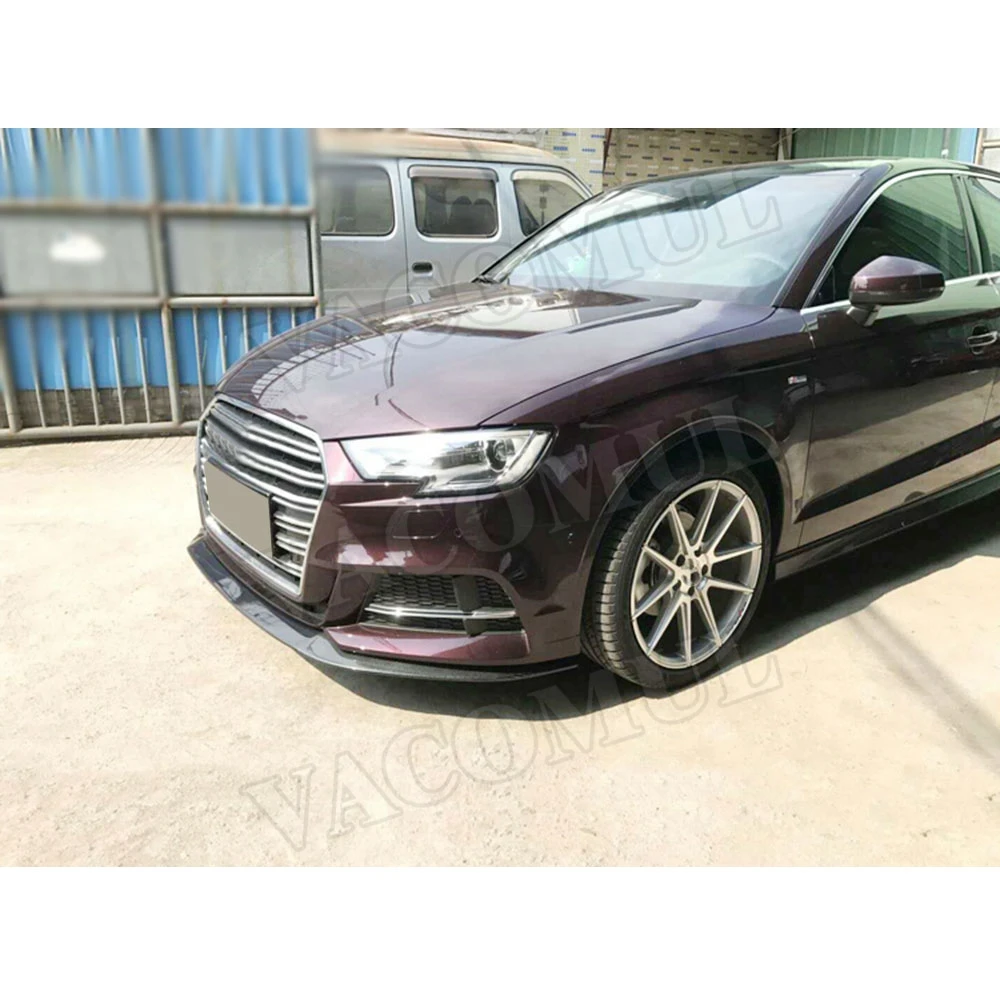 Спойлер для переднего бампера из углеродного волокна Audi A3 Sline S3 Sedan 4 door Not Standard 2017