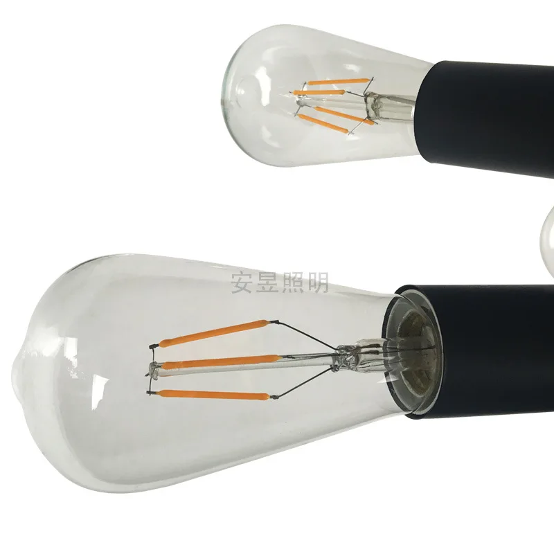 

Creative 6 Heads Iron Pendant Light Retro Industrial Wind E27 Pendant Lamp Loft Vintage Hanglamp For Restaurant Bar Kitchen