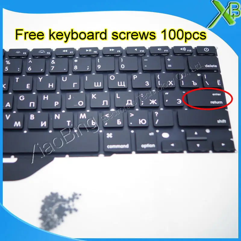 Совершенно новая клавиатура с русской раскладкой для MacBook Pro Retina 15 4 дюйма A1398 +