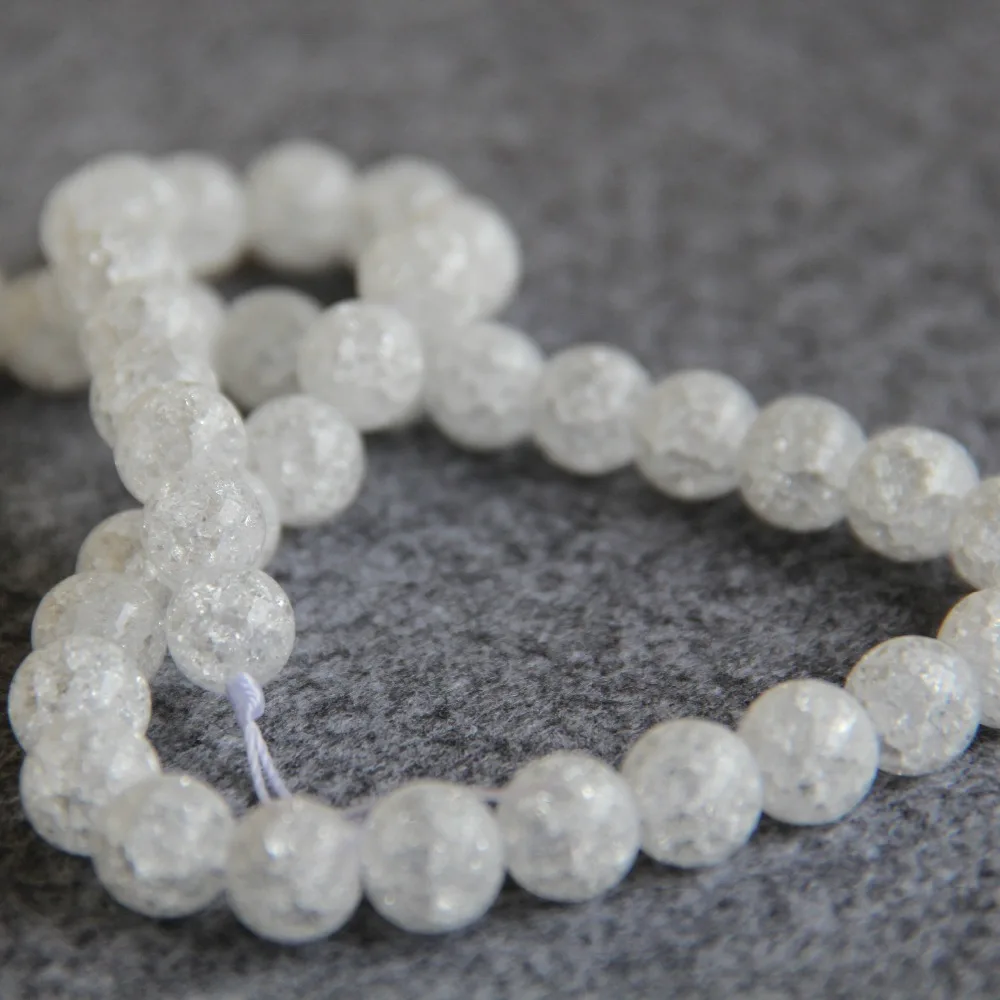 Для ожерелий браслетов 10 мм из белого стекла с кристаллами полуотделанным