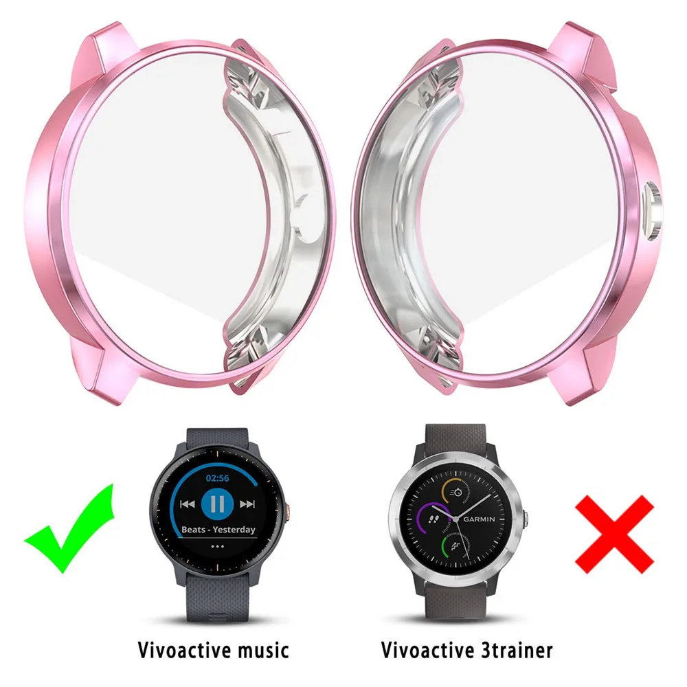 Мягкий ультратонкий защитный чехол из ТПУ с покрытием для Garmin Vivoactive 3 музыкальных