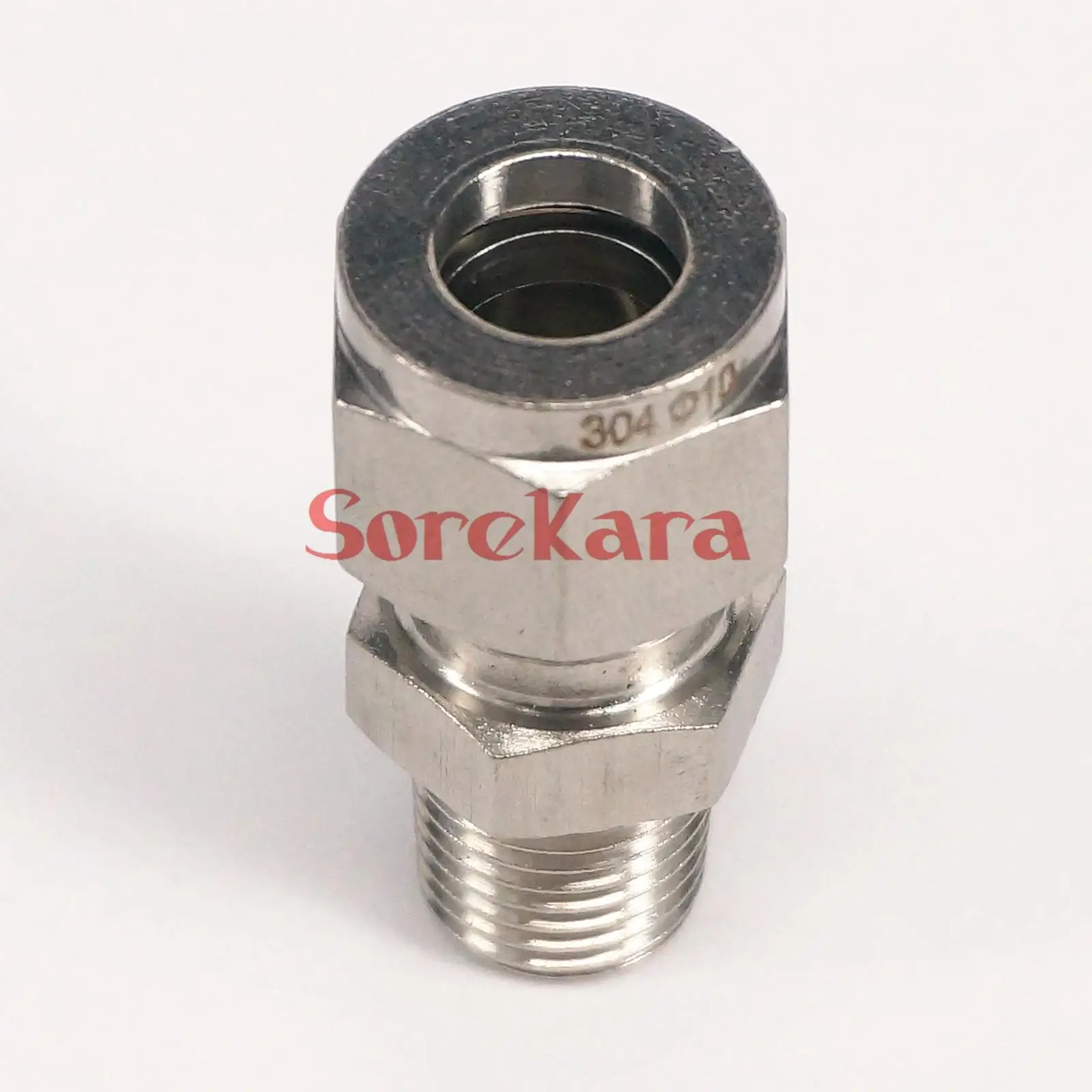 1/4 &quotBSPT Male 304 нержавеющий фитинг с наружным диаметром 8 мм и Двойным
